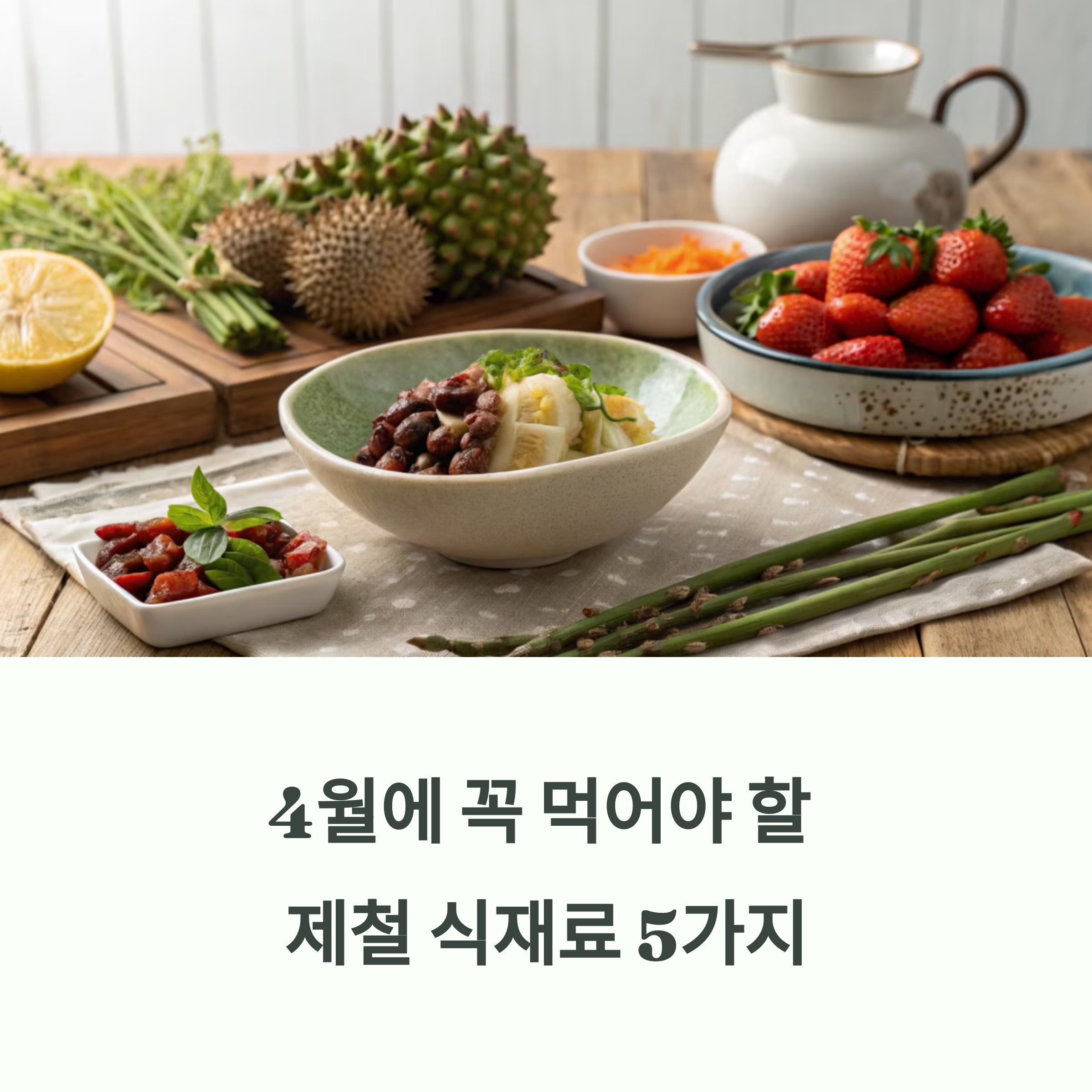 4월이면 꼭 먹어야 할 식재료 TOP5, 건강과 맛 둘 다 잡자