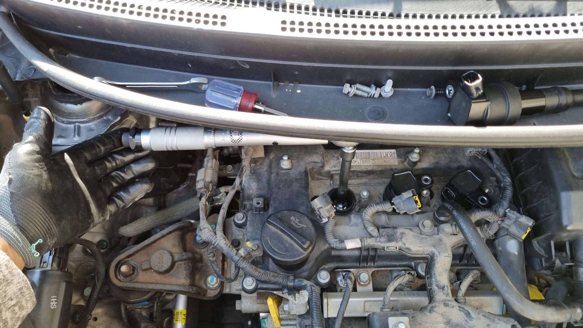 손토크 측정 모습