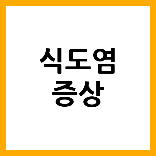 식도염 증상