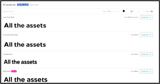whatthefonts-검색화면