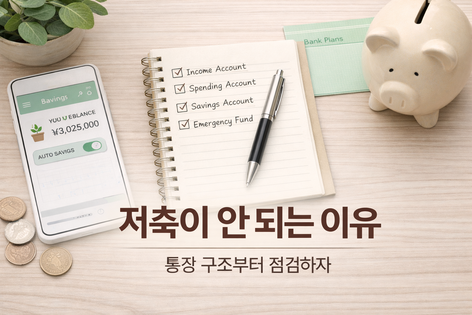 저축이 안 되는 이유, 통장 구조부터 달라