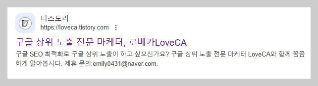 홈페이지 검색 결과