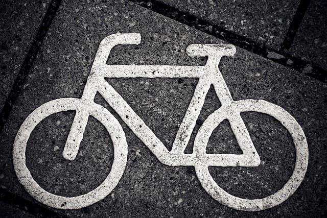 Bicycle&amp;#44; Character&amp;#44; Bike path image