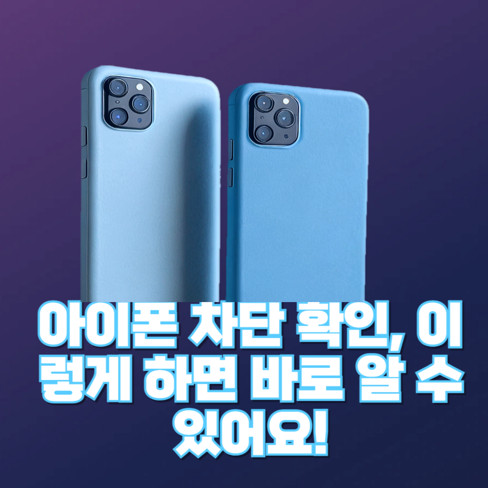 아이폰 차단 확인,