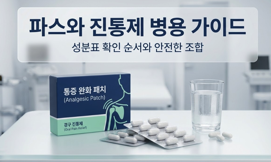 허리, 어깨 쑤실 때 파스 붙이고 진통제 또 먹어도 될까?