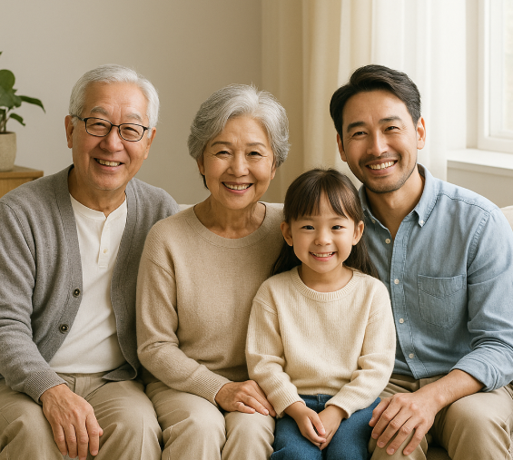 3대가 같이 즐거운 모습