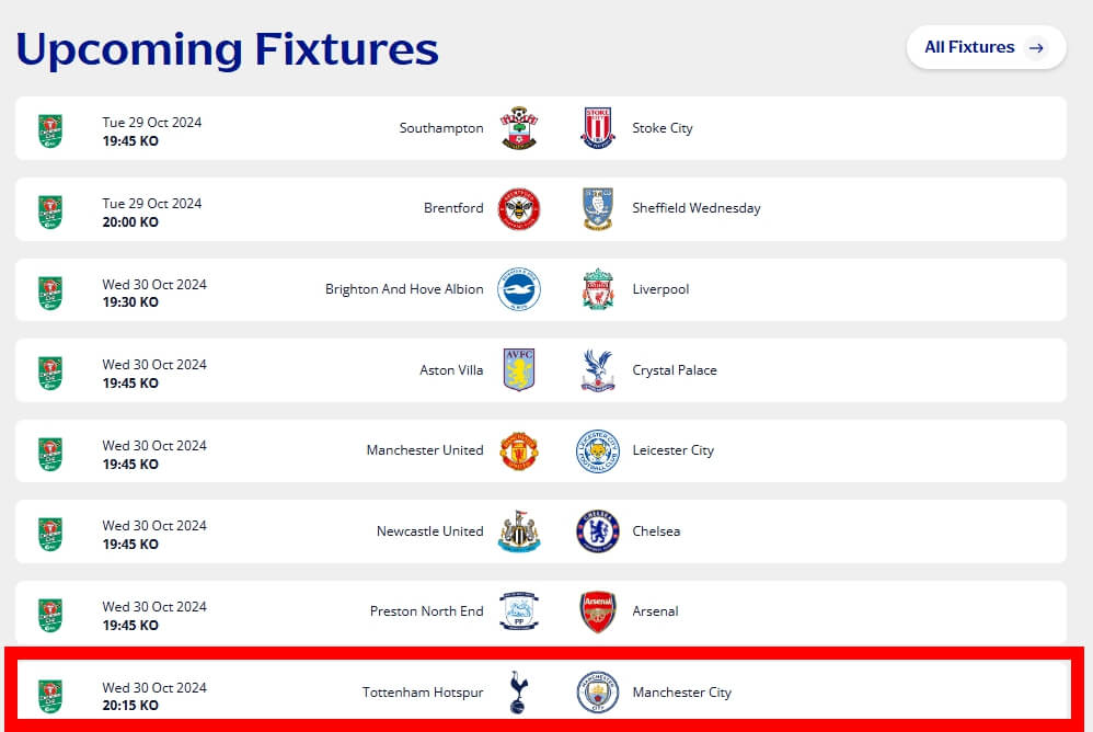 토트넘 카라바오컵 무료중계 알아보기