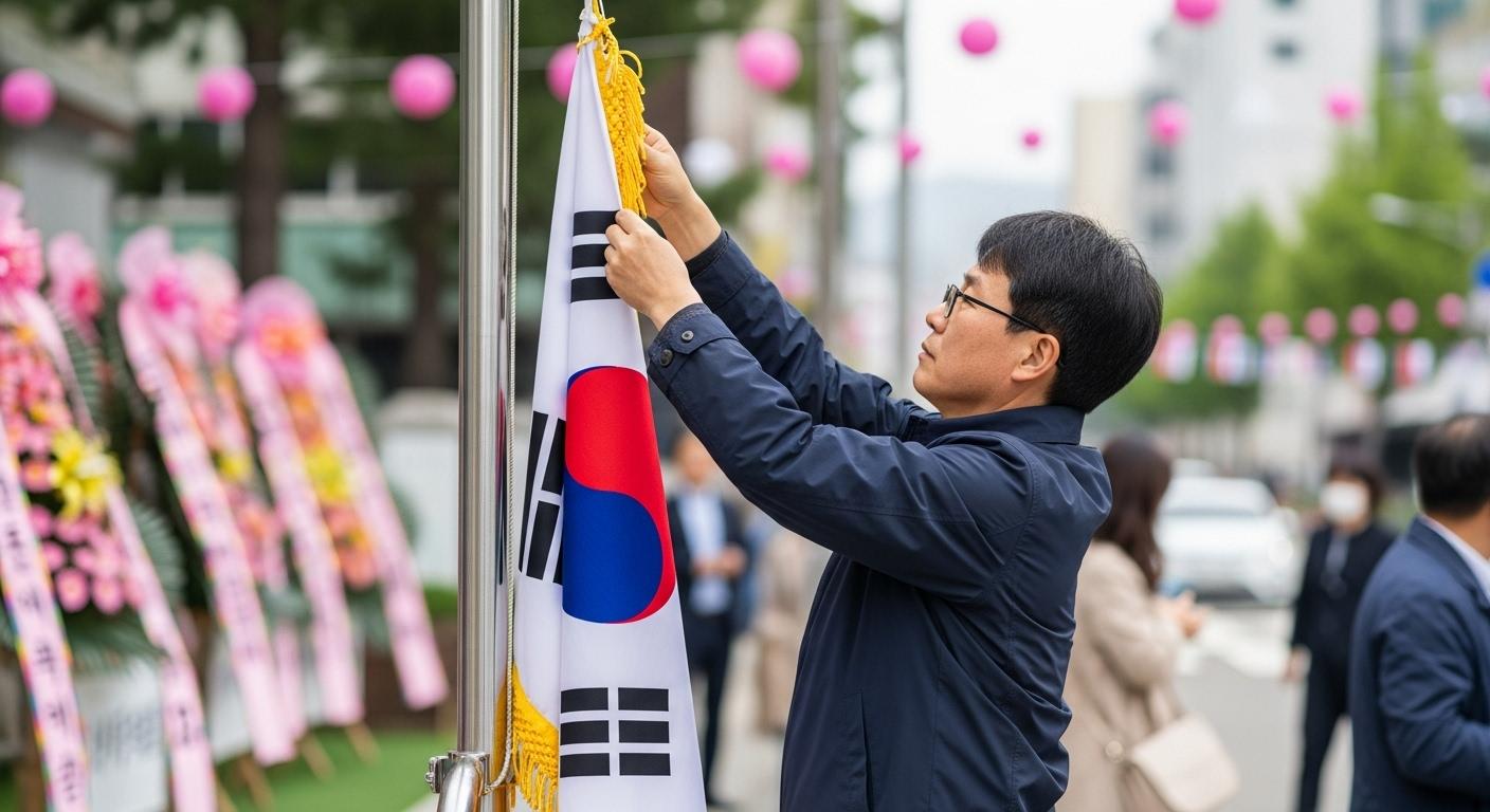 광복절 태극기 다는 법