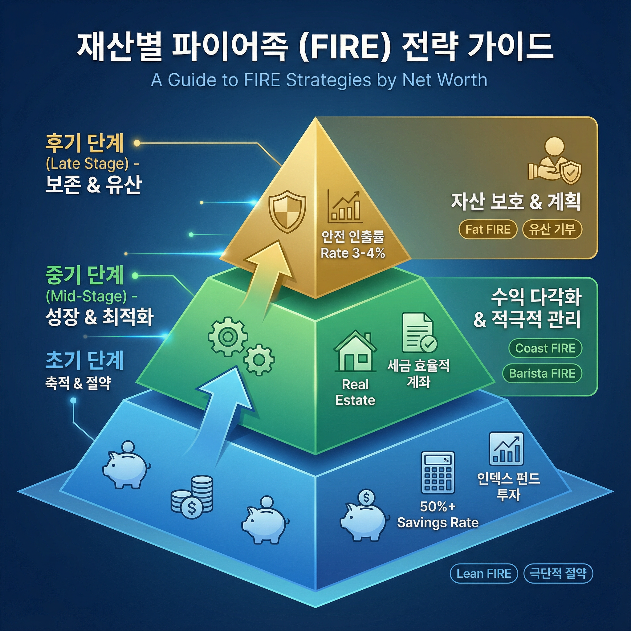 2025 파이어족 조기은퇴자금 모으는 방법 5억 10억 20억 30억별 전략과 은퇴 나이