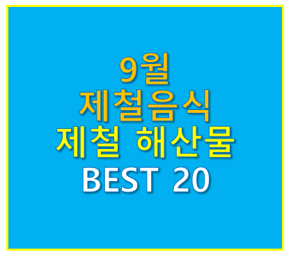 9월 제철음식 BEST 20