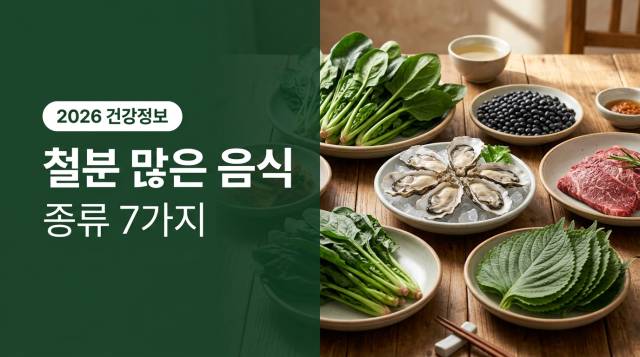 철분 많은 음식 종류 7가지 썸네일