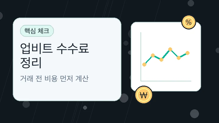 업비트 수수료 정리 핵심 내용을 보여주는 대표 이미지