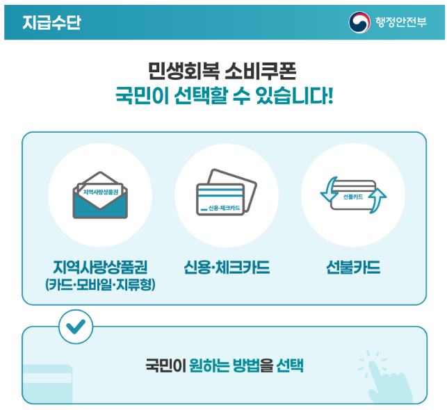 민생회복 소비쿠폰 지급수단