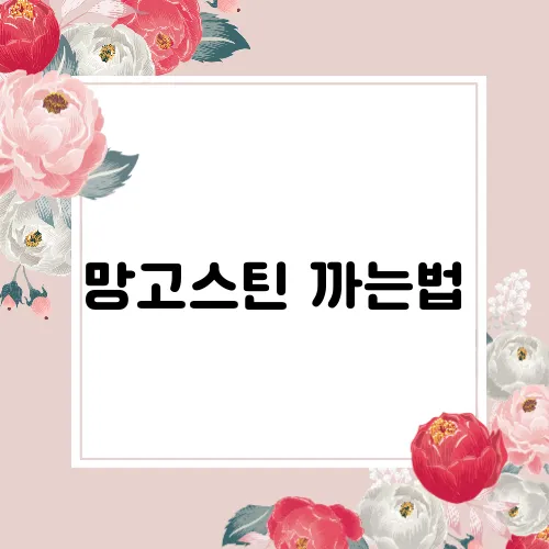 망고스틴 까는법