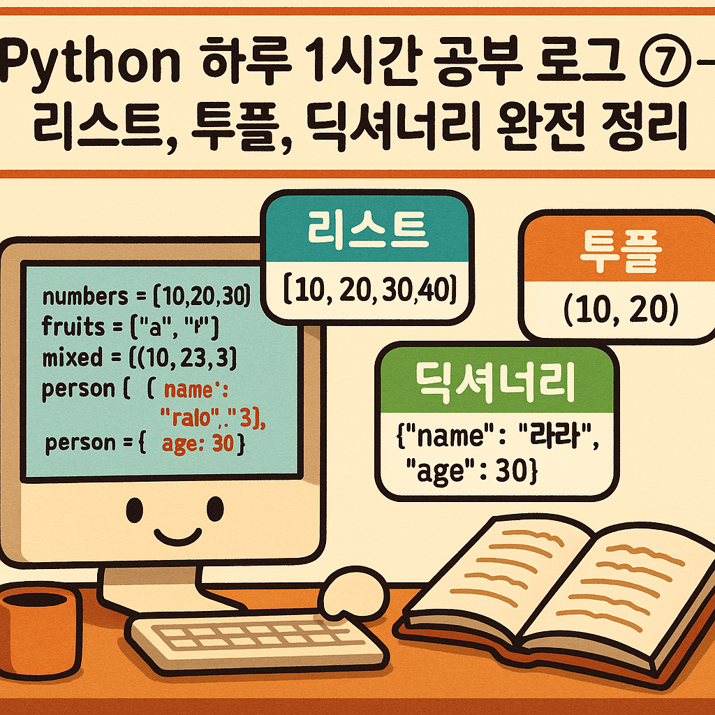 리스트, 튜플, 딕셔너리 완전 정리