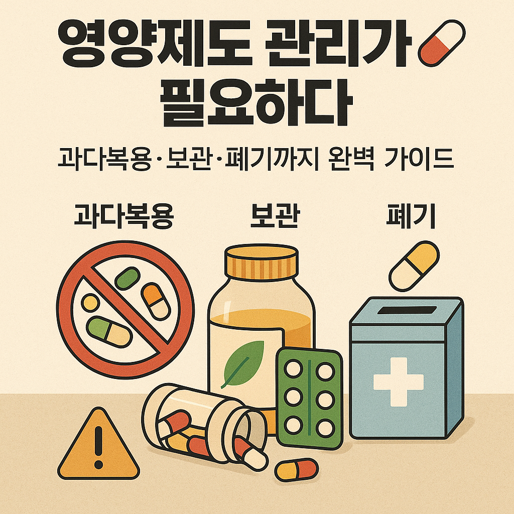 영양제 보관 폐기 및 관리법