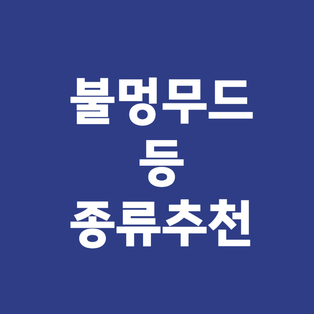 불멍무드 등 종류 추천