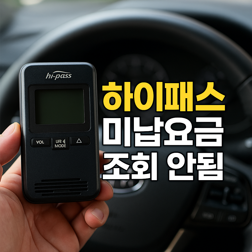 하이패스 미납요금 조회 안됨