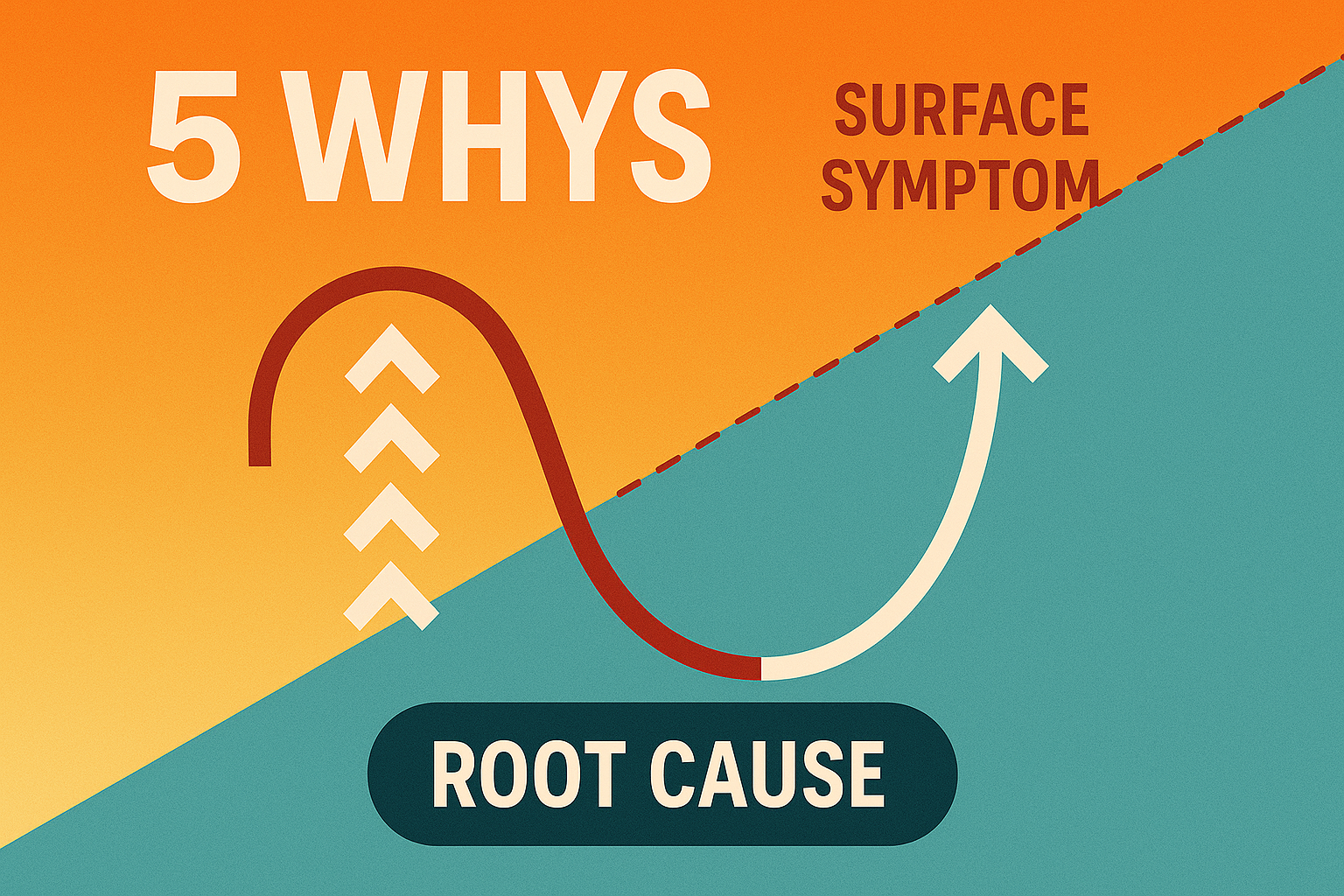 5 Whys 기법 증상 분석 원인 구조 관련 이미지