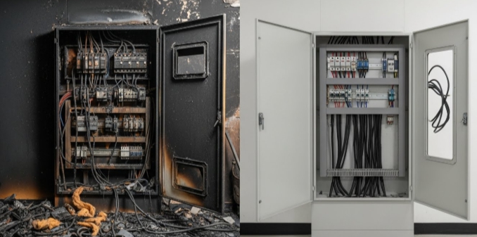 수배전반 청소 후 복구중