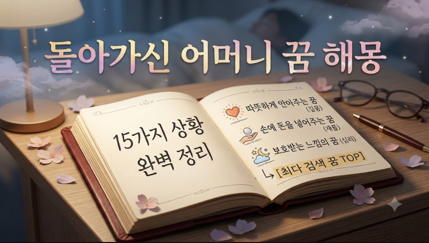 돌아가신 어머니 꿈 해몽 15가지 완벽 정리