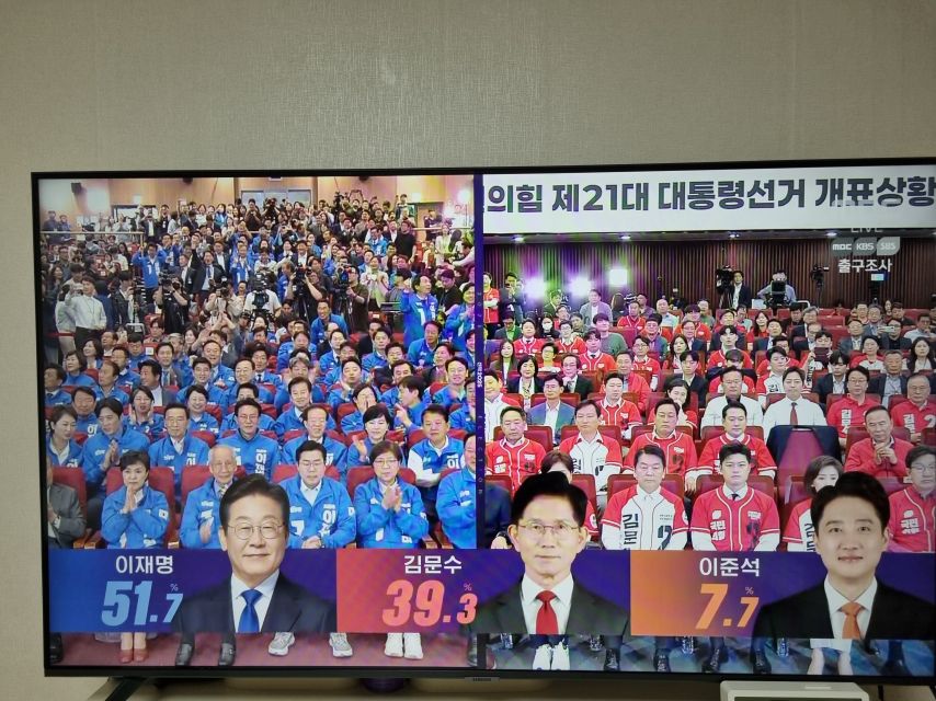 출구조사 그래프