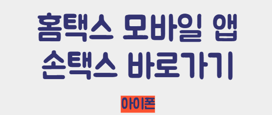 손택스 바로가기_아이폰