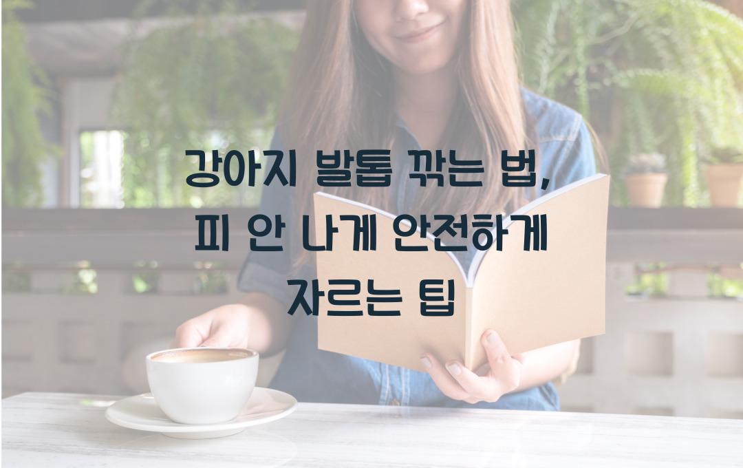 강아지 발톱 깎는 법, 피 안 보게 자르려면?