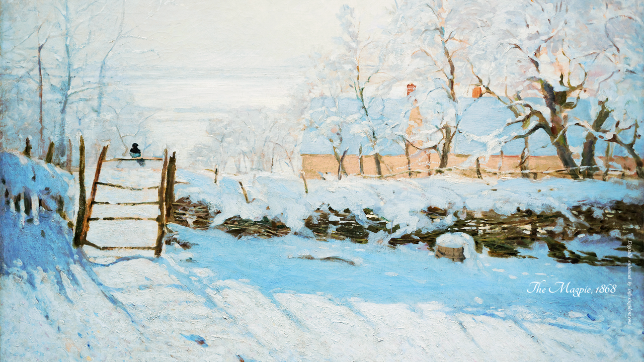 02 까치 C - Claude Monet 모네그림