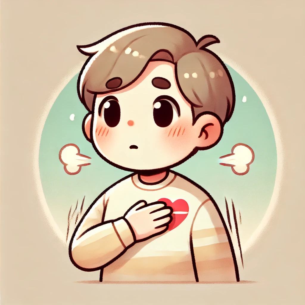 숨이 답답한 아이 사진