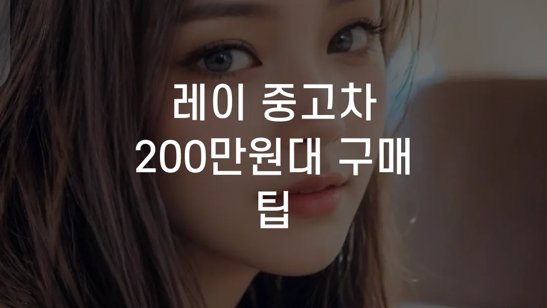 레이 중고차 200만원대 구매 팁