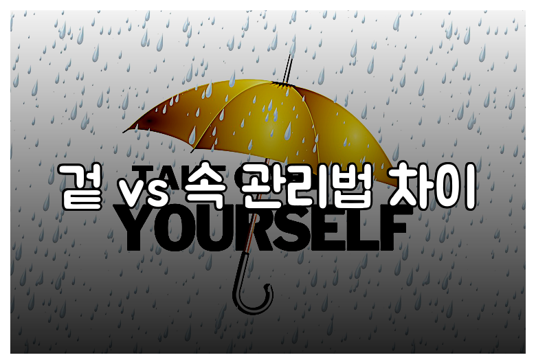 겉 vs 속 관리법 차이