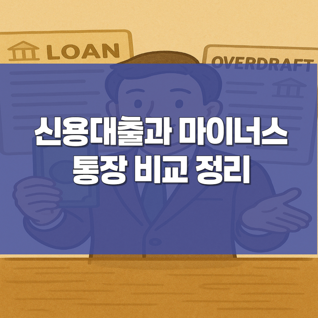 신용대출과 마이너스 통장 비교 정리