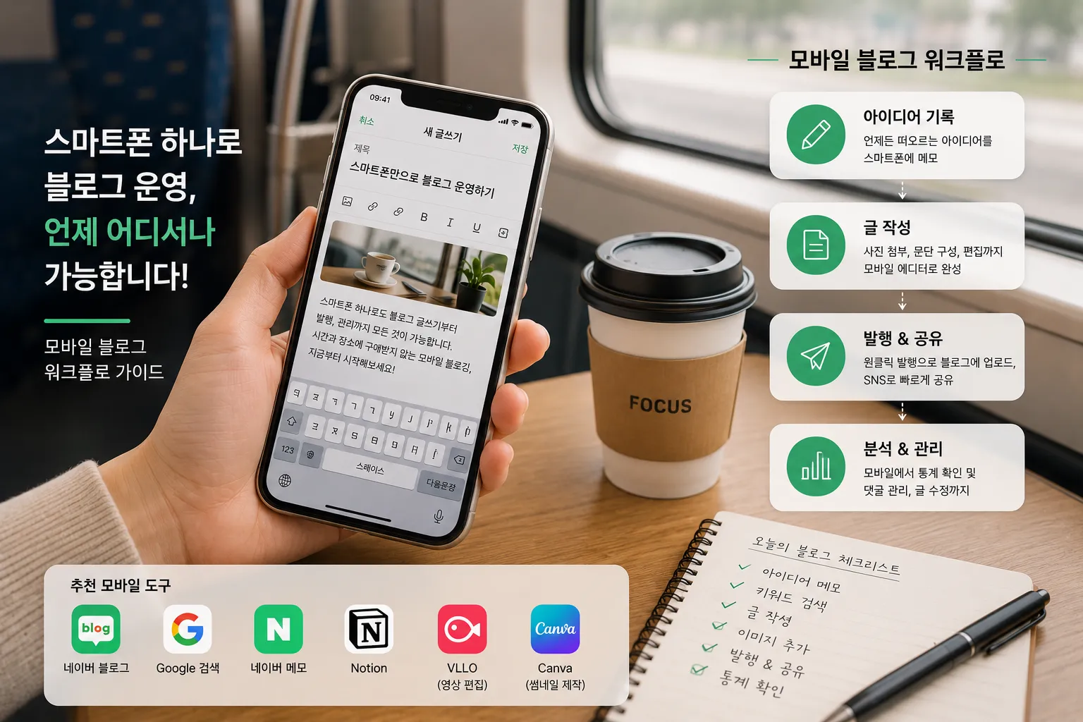 스마트폰 블로그 운영 (작업 분리, 모바일 워크플로)