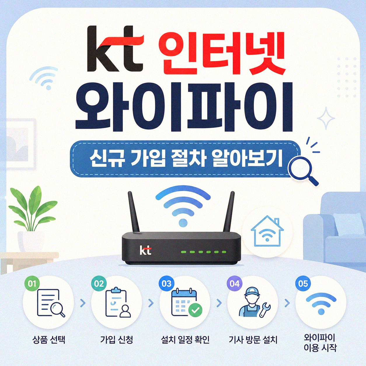 KT 인터넷 와이파이 신규가입 어떻게 할까요