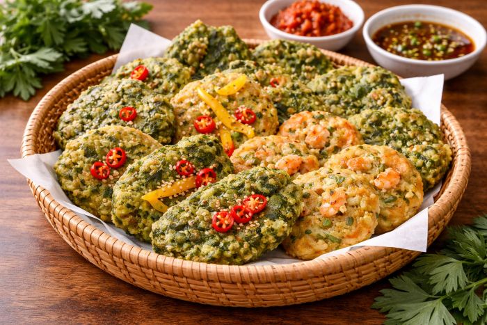 봄철 건강식 다양한 쑥전 만들기