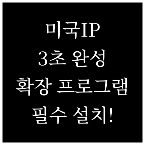 브라우저 확장 프로그램으로 미국 IP..