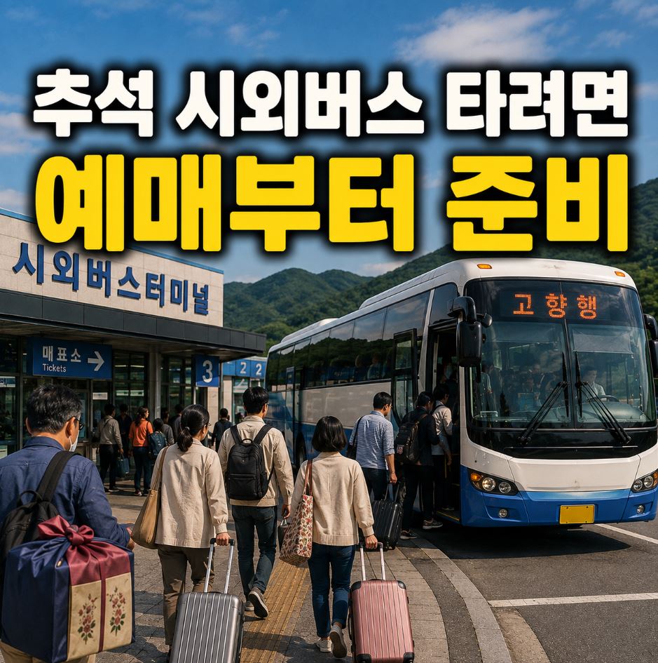추석 시외버스 예매 방법 알아보기