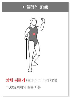 팬싱 종목(이미지 대한펜싱협회)