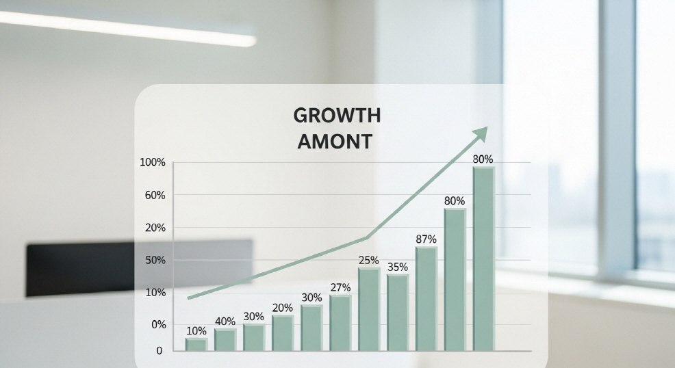 금액 증가 그래프