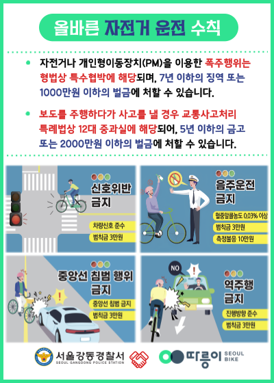 자전거 운전 수칙