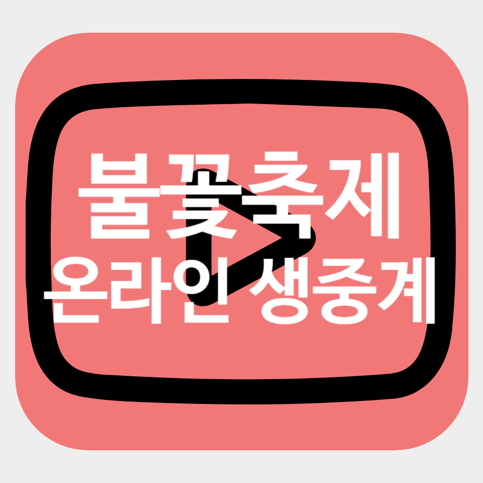 불꽃축제 온라인 생중계