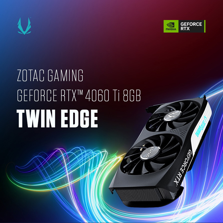 조텍, 메인스트림급 게임 플레이를 지원하는 강력한 2팬, RTX 4060 Ti 시리즈 2종 출시