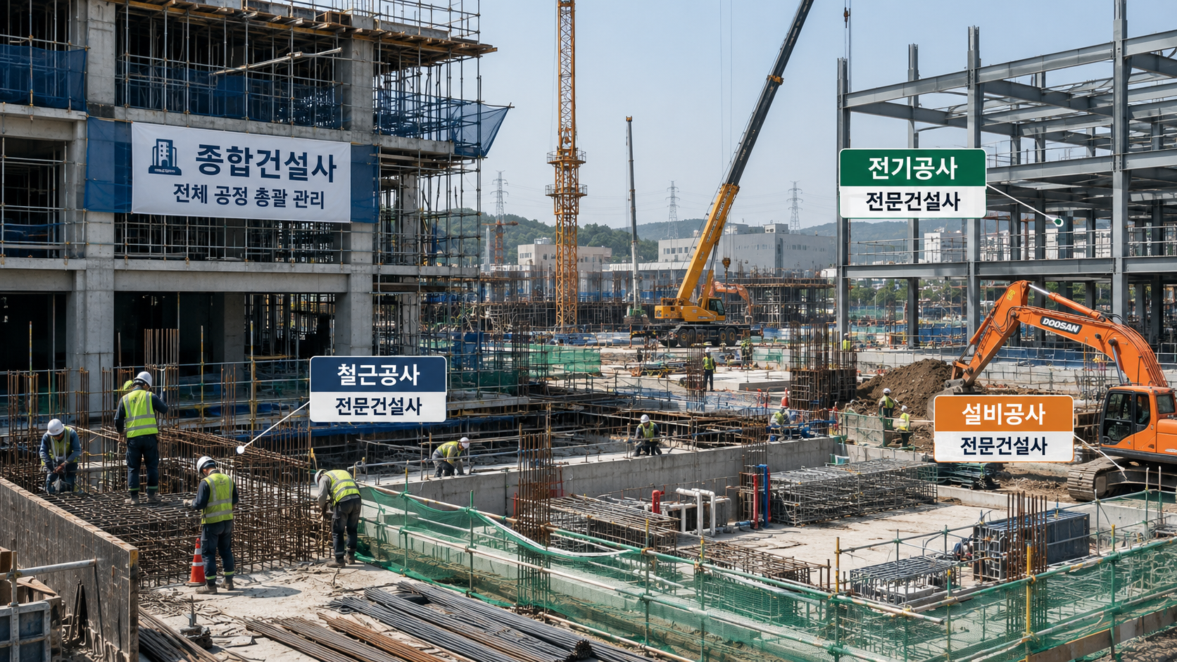 종합건설 전문건설 차이 공사 현장