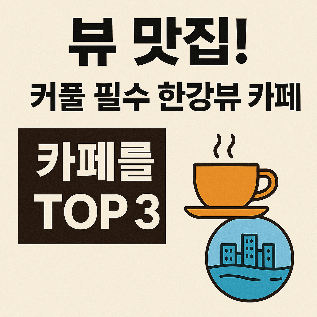 한강뷰 감성카페 TOP3 – 마포 데이트코스 중간에 딱!