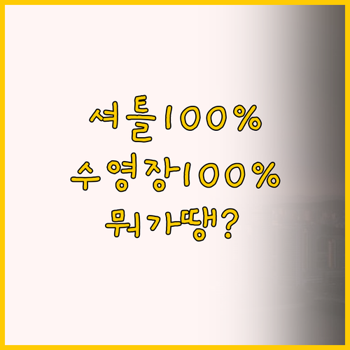 공항 셔틀 100% 만족 vs 수영장..