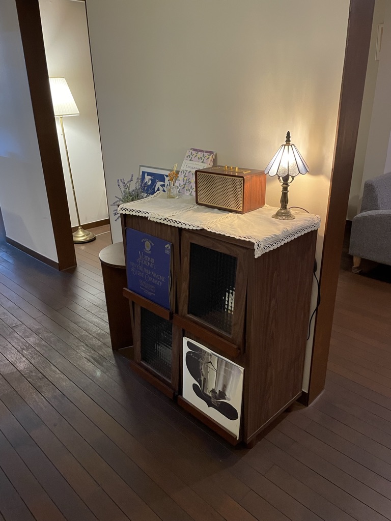 LP진열장과 스피커