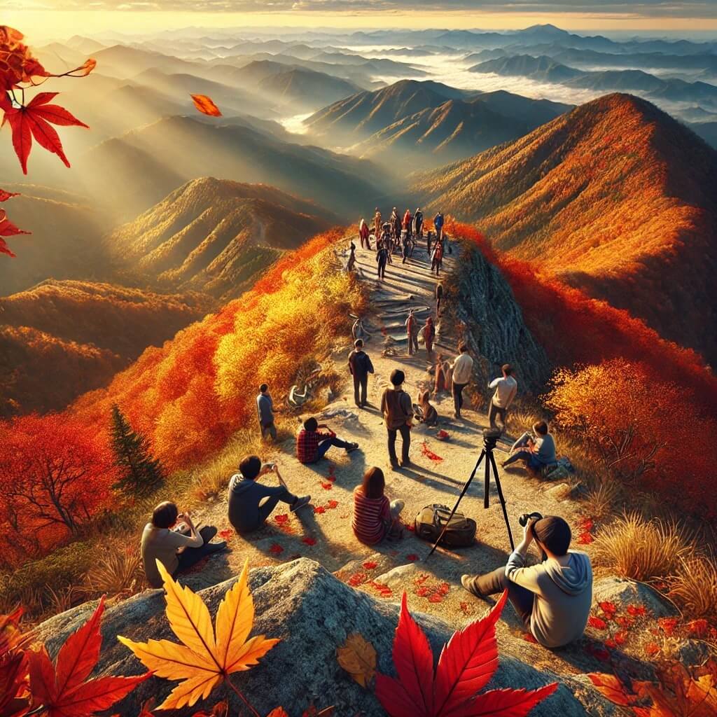 낙엽을-즐기는-사람들