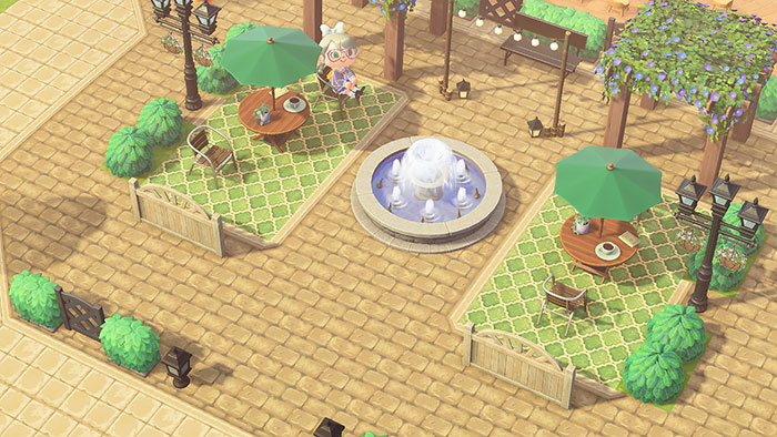 동물의 숲 안내소 광장꾸미기