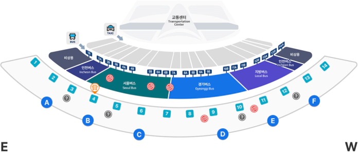 6006번 공항버스 승차장 T1